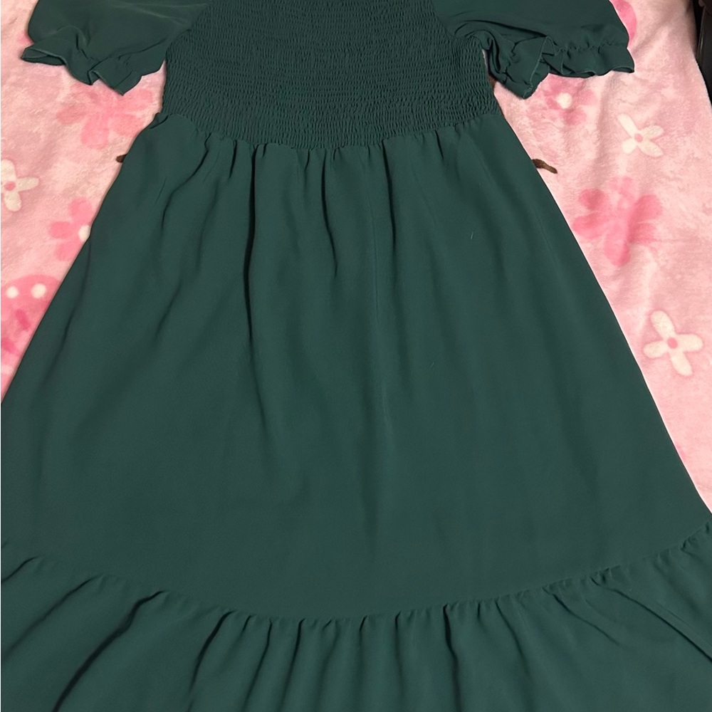 SHEIN Curve Teal Textured Top